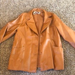 Leather coat